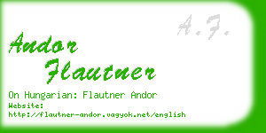 andor flautner business card